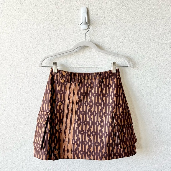 NWT Adidas x Ivy Park Monogram Skirt in Brown Size XS - Picture 4 of 10